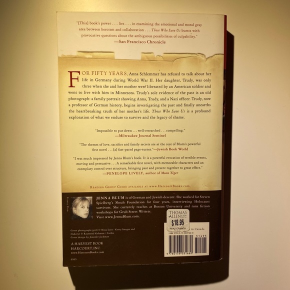 Those Who Save Us by Jenna Blum. Paperback. - Picture 3 of 7